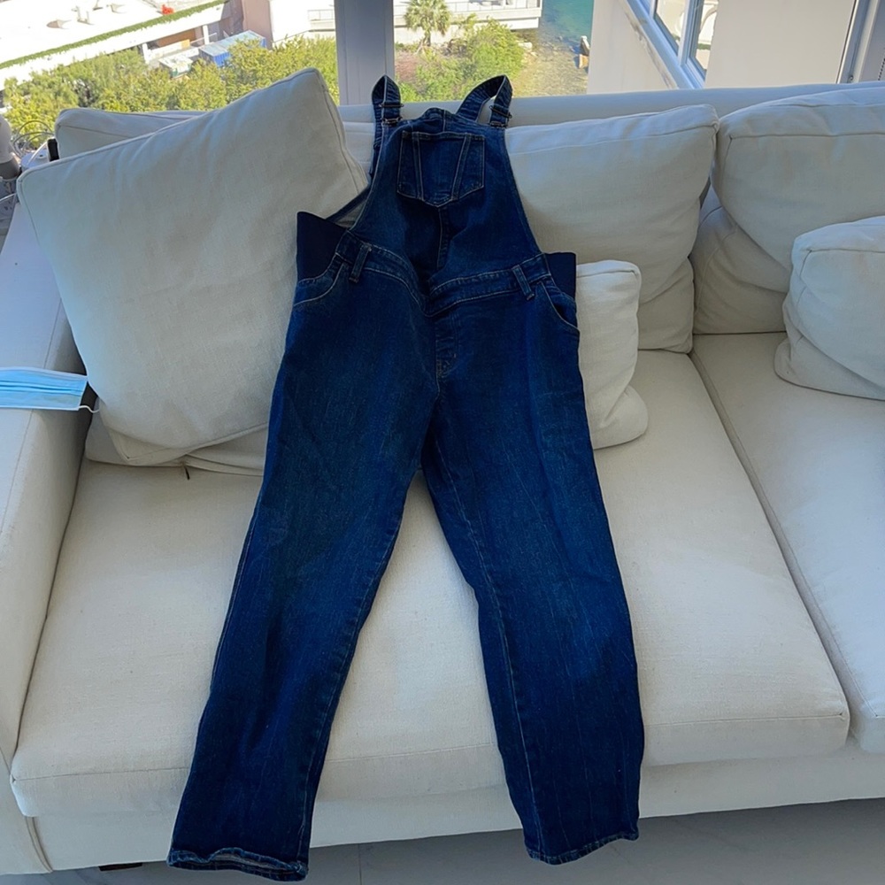Denim Maternity Romper/jumpsuit. Used a couple of times. Size 4